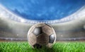 Soccerball at the stadium ready for World cup Royalty Free Stock Photo