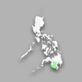 Soccsksargen region location within Philippines map