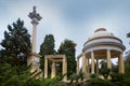 Mauritanian gazebo in the arboretum in Sochi city, Russia