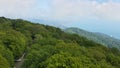 Sochi coast from the height, green hills and the Black Sea Royalty Free Stock Photo