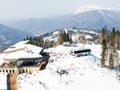 Sochi, Krasnaya Polyana, Russia - February 24, 2016: Alpika Service Ski Resort, Pikhtovyi Priyut