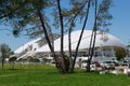 Fisht Olympic Stadium. View of the parking lot Royalty Free Stock Photo