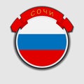 Sochi logo art logo Russian flag vector