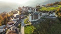 Sochi. Rosa Khutor Mountain Resort. Mountain Olympic Village. Aerial view, drone.