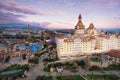 SOCHI, RUSSIA - April 13, 2023: Bogatyr Hotel near the Sochi Olympic park