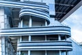 Modern architectural structure in the style of urban. The building of the business center Royalty Free Stock Photo