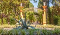 SOCHI, RUSSIA - JULY 7, 2017: Summer arch of the sanatorium of Sochi.