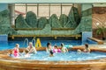 Sochi, Russia - May 2, 2014: The Mountain Beach Water Park in Gorky Gorod resort allows people to make winter voyage into the hot