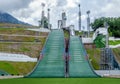 Ski jumping at the 2014 Winter Olympics in Sochi was held at the RusSki Gorki Jumping Center, Krasnaya Royalty Free Stock Photo