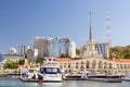 Sochi sea port, Russia Royalty Free Stock Photo