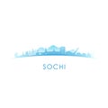 Sochi skyline silhouette.