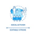 Social activism concept icon