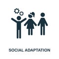 Social Adaptation icon. Monochrome simple Social Adaptation icon for templates, web design and infographics