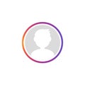 Social avatar stories gradient frame. Instastory user image profile
