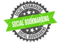 Social bookmarking stamp. social bookmarking grunge round sign.