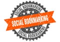 Social bookmarking stamp. social bookmarking grunge round sign. Royalty Free Stock Photo