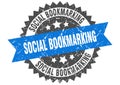 social bookmarking stamp. social bookmarking grunge round sign. Royalty Free Stock Photo