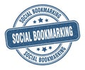 social bookmarking stamp. social bookmarking round grunge sign. Royalty Free Stock Photo