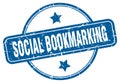 social bookmarking stamp. social bookmarking round grunge sign.