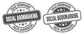 Social bookmarking stamp. social bookmarking label. round grunge sign Royalty Free Stock Photo