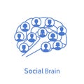 Social brain with human icons