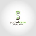 Social care is humanity logo with letter S concept Royalty Free Stock Photo