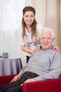 Social care worker and senior