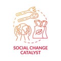 Social change catalyst concept icon