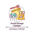 Social change catalyst concept icon