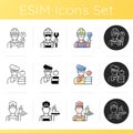 Social classification icons set