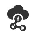 Social cloud storage icon