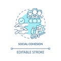 Social cohesion concept icon