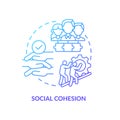 Social cohesion concept icon