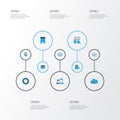 Social Colorful Icons Set. Collection Of Cloud, Dialog, Location And Other Elements. Also Includes Symbols Such As