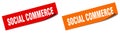 social commerce sticker. social commerce sign set.