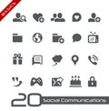 Social Communications Icons // Basics Royalty Free Stock Photo