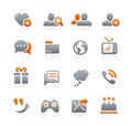 Social Communications Icons -- Graphite Series Royalty Free Stock Photo