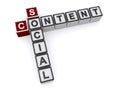 Social content word on white Royalty Free Stock Photo