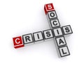 Social crisis word blocks Royalty Free Stock Photo