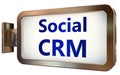 Social CRM on billboard background Royalty Free Stock Photo