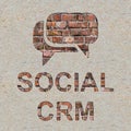 Social CRM Concept on the Wall. Royalty Free Stock Photo