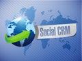 Social crm globe message world map Royalty Free Stock Photo