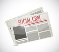 Social crm newspaper illustration design Royalty Free Stock Photo
