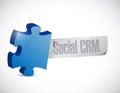 Social crm puzzle piece illustration design Royalty Free Stock Photo