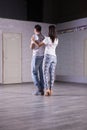 Social dance performed by professional Kizomba dancers Royalty Free Stock Photo
