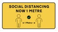 Social distance 1 metre