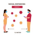 Social distancing to prevent corona virus.