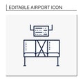 Social distancing at airport line icon Royalty Free Stock Photo