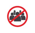 Social Distancing. Avoid crowds sign. Coronovirus epidemic protective. Vector illustration Royalty Free Stock Photo