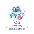 Social distancing concept icon Royalty Free Stock Photo